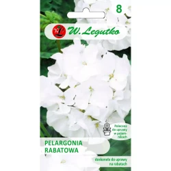 Legutko Pelargonia rabatowa Gama biała 0,05g st